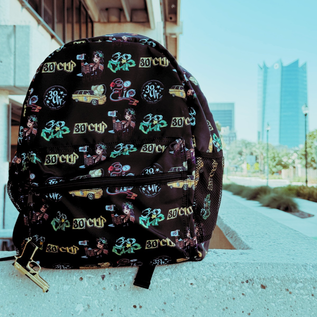 All-Over Print Back Pack with Keychain